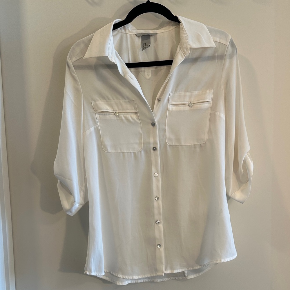 H&M Classic White Blouse